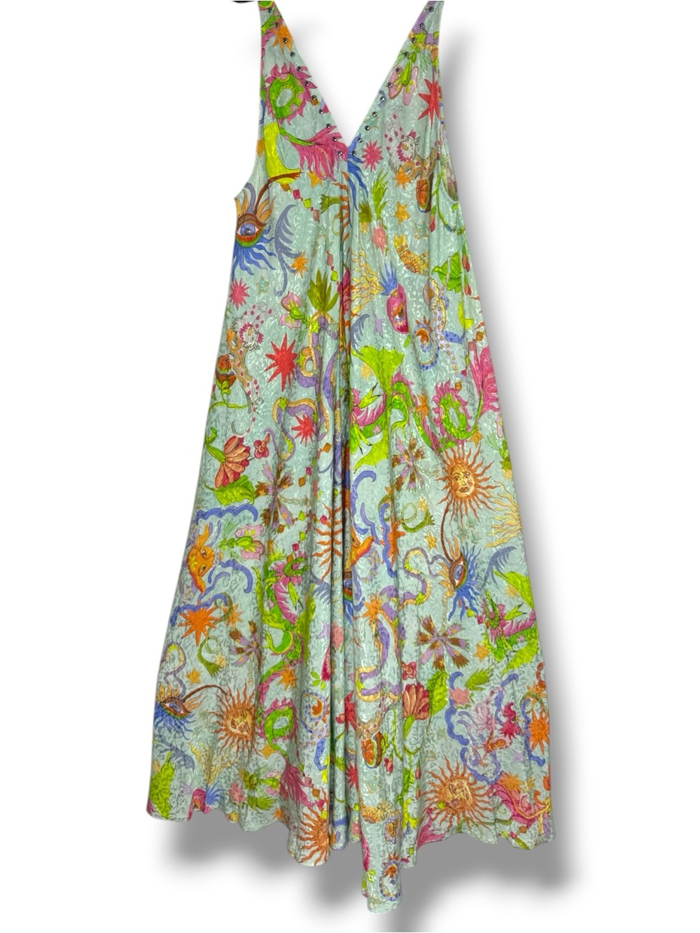 Johnny Was Eva Maxi Dress Kayla Print Size XL Embellished Celestial Print NWT - Picture 2 of 15